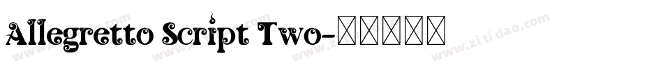 Allegretto Script Two字体转换